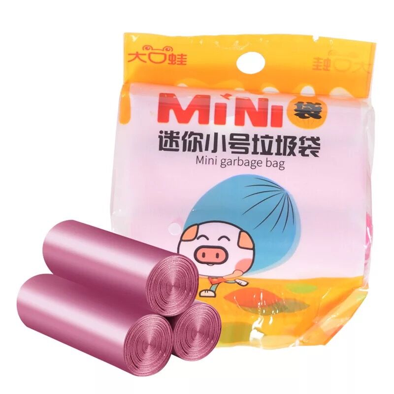 Thicken Desktop Small Garbage Bags Household Car Mini Disposable Plastic Rubbish Bags Trash Bag: 3pcs pink