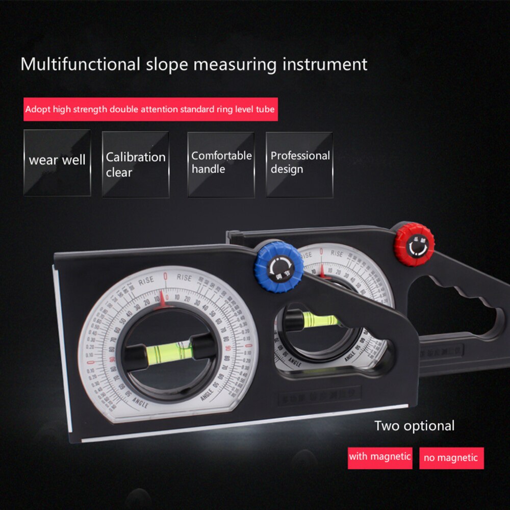 Multifunctional Slope Protractor Measuring Instrument Inclinometer Carpenter Tools Angle Measurement Square for Angles
