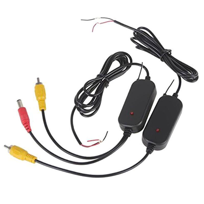 2.4g trådlösa sändare mottagare för bil backkamera och bil tft lcd monitor dvd 12v 24v rca video parkering auto: 12v