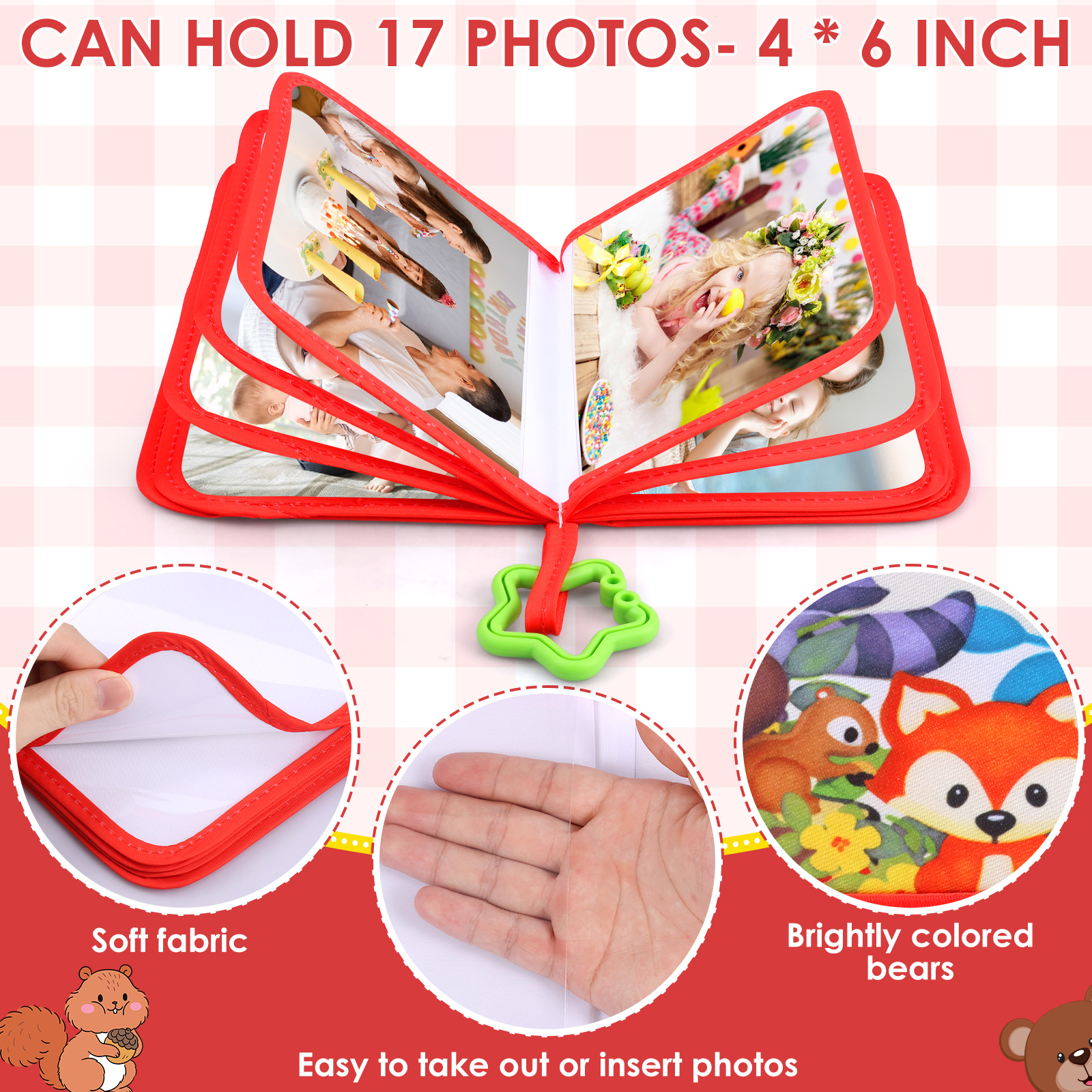 Le premier album photo du bébé aide significative à la croissance Album de mémoire pour bébé grand livre de photos pour -né en toute sécurité pour votre enfant petit