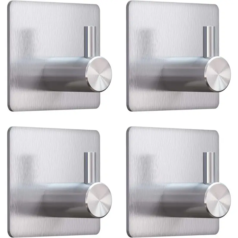 Ganchos adhesivos de pared, toalla, llave, perchero de tela, puerta, bata de baño, colgador, bolsa de cocina, gancho adhesivo, organizador para colgar sombrero: Caqui oscuro