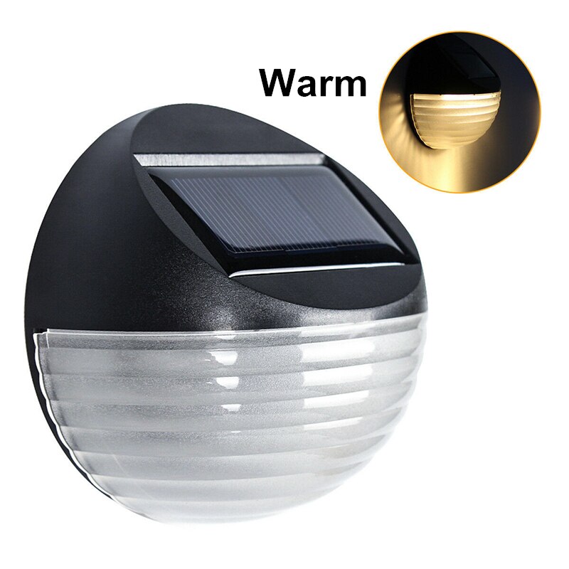 Led solenergi vægbeslag udendørs varm hvid vandtæt havehave hegn lampe sol lampe væglampe dekorer spotlight: Varm hvid / 2 stk