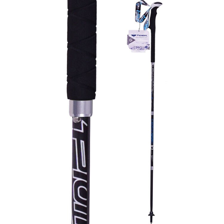 1pcs ski poles foldable crutch bastones Trekking Pole carbon nordic walking sticks walking pole alpenstock trekking