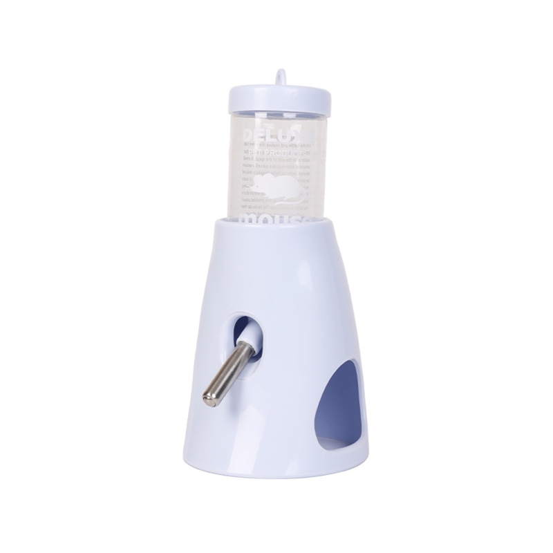 Kleine Ebene Kunststoff Wasser Flasche mit Ständer Halfter 2,7 unzen Kein Tropf Waterer für Hamster Guinea Schwein Kaninchen für Glas Panzer: Dunkler Braun