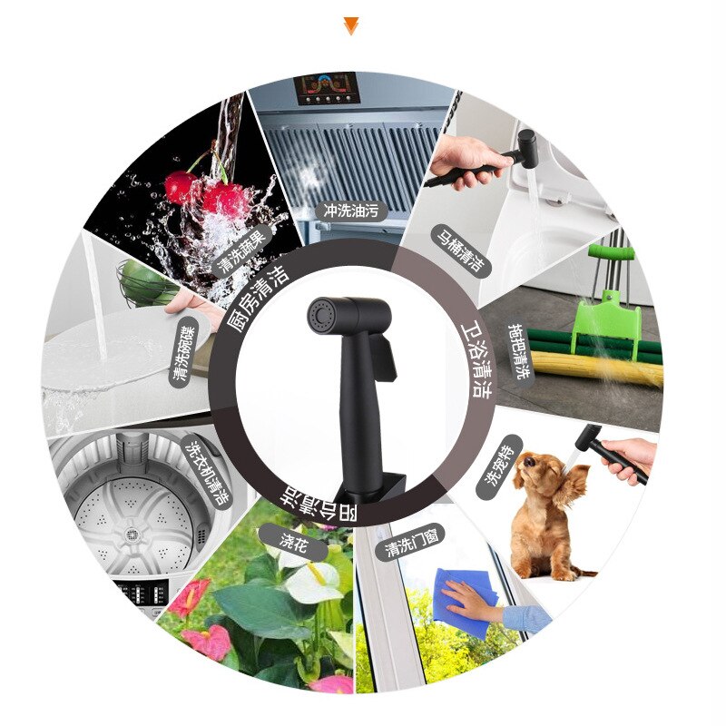 Bidet Kraan Messing Douche Tap Wasmachine Wc Spuit Hygiënische Douche Wandbidet Bidet Kranen Wastafel Drie Tap Tas