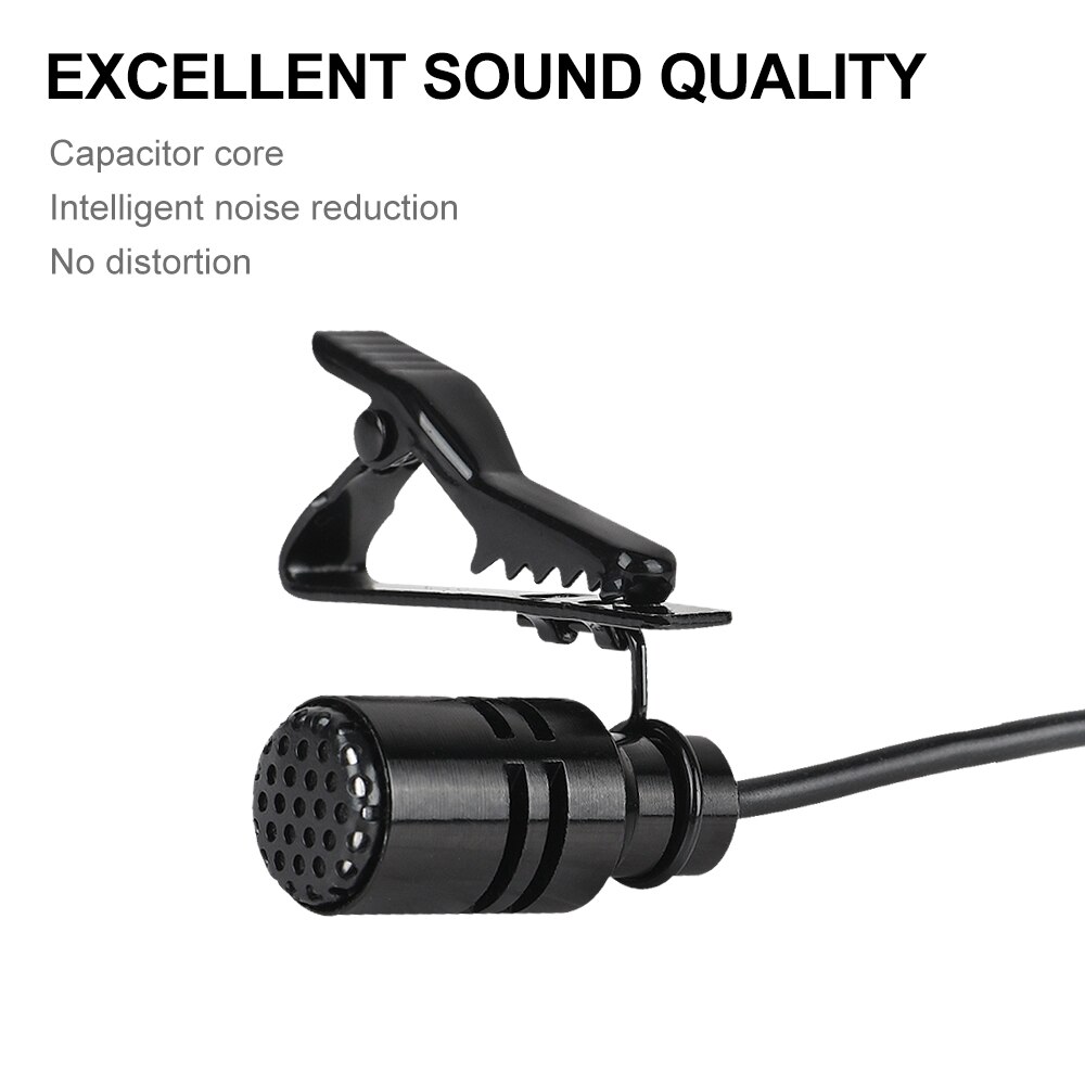 XTUGA Camera Microphone UHF Wireless Lavalier Microphone UHF Lapel Microphone with 30 Channels for DSLR Camera,Camcorders