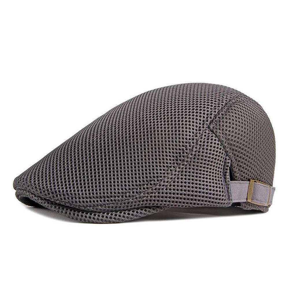 Casquette Boina en maille pour hommes, Style décontracté, couleur unie, 56-61cm, béret à bord incurvé, printemps et été, BT0071