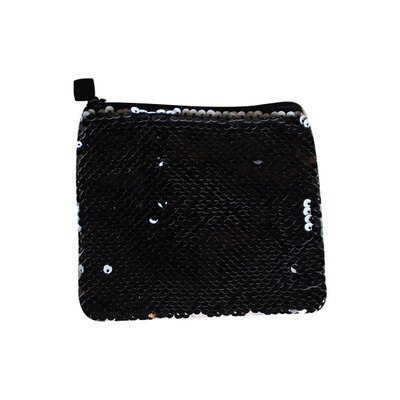 10pcs/lot style Sublimation Blank pocket Magical Sequins item Makeup Bags For Sublimation INK Print DIY: Black