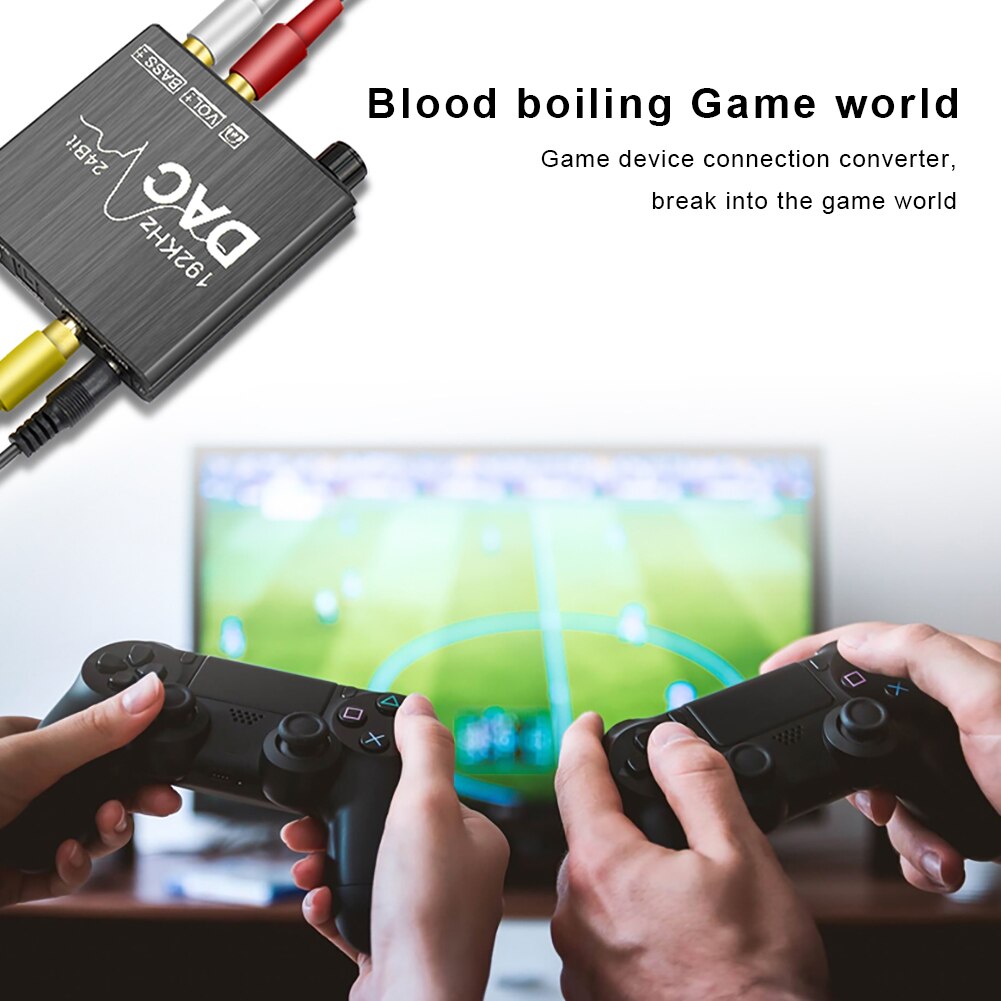 192kHz 24bit DAC Converter Digital Optical Coaxial Toslink to Analog RCA 3.5mm Jack Audio Converter Adapter Audio Amplifier