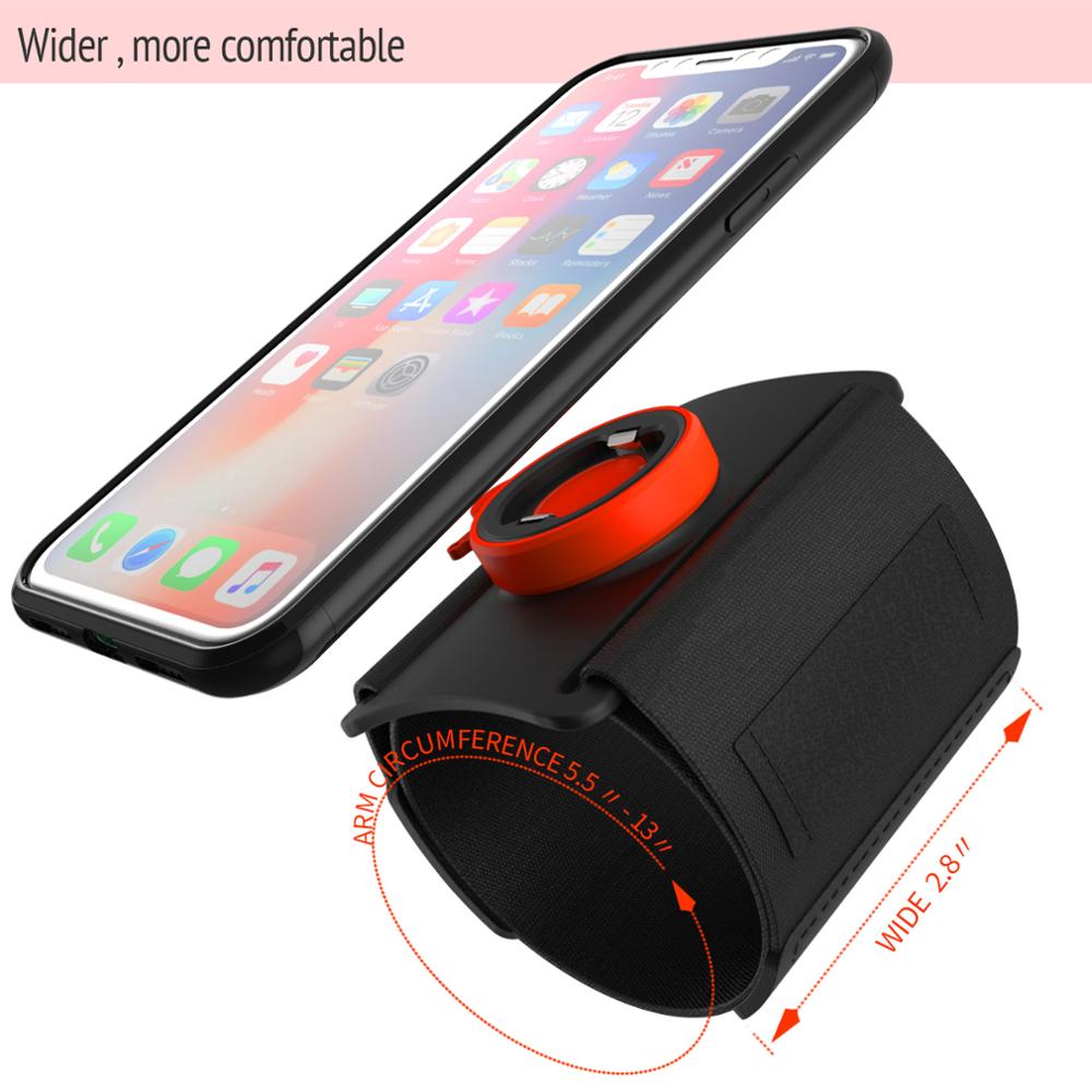 Universal Sports Armband for iPhone 11 Pro Max Xr Xs 8 7 Plus Rotatable Wrist Running Sport Clip Arm Band With Shockproof Case
