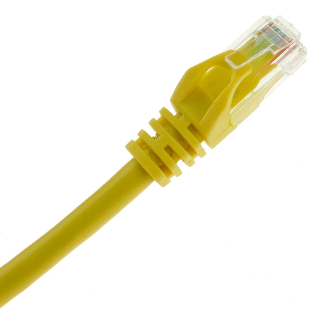 BeMatik-LAN ethernet network Cable UTP RJ45 Cat.6a yellow 1 m