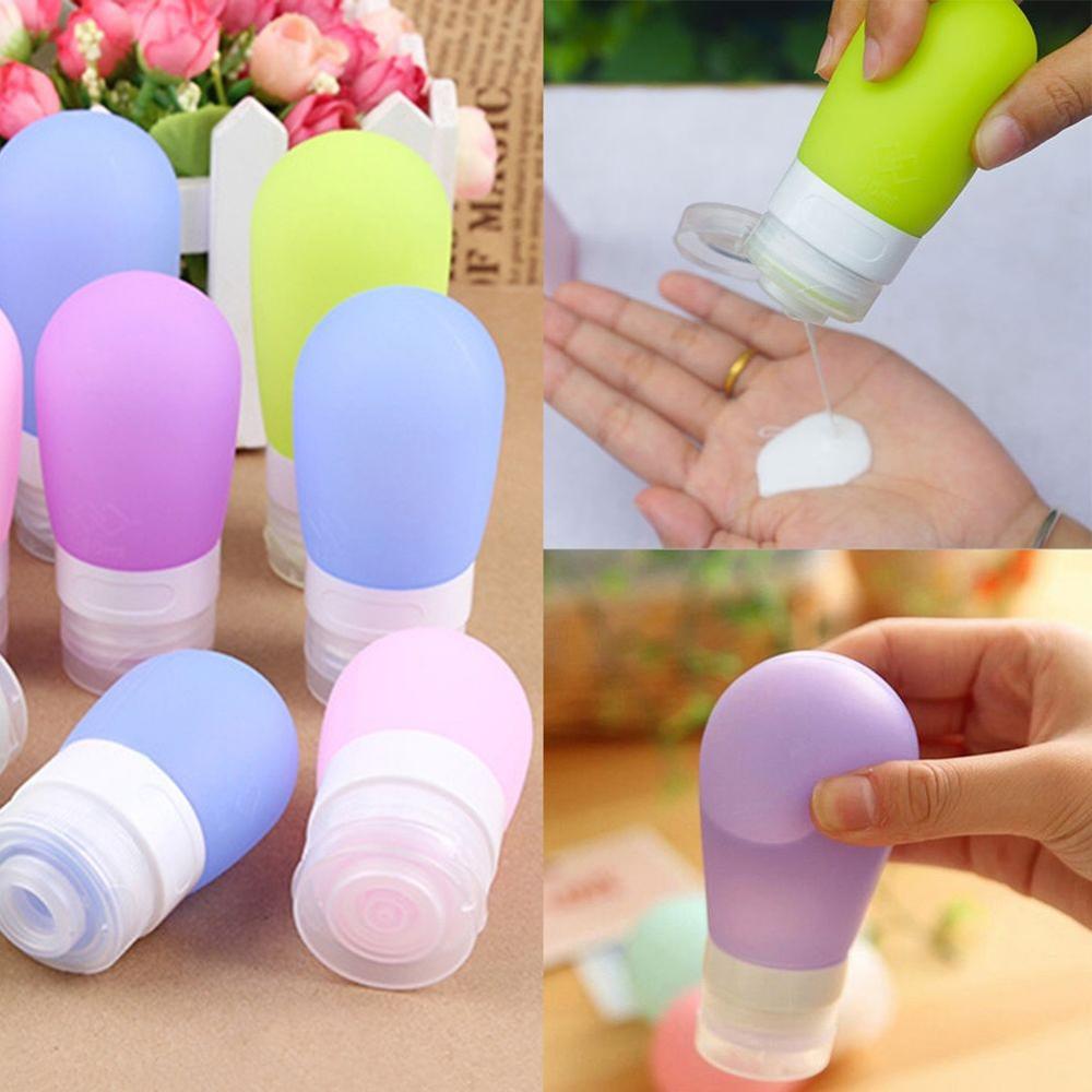 38/60/80ml Portable Spherical Silicone Refillable Mini Traveler Packing Bottle Press Bottle For Lotion Shampoo Dispenser