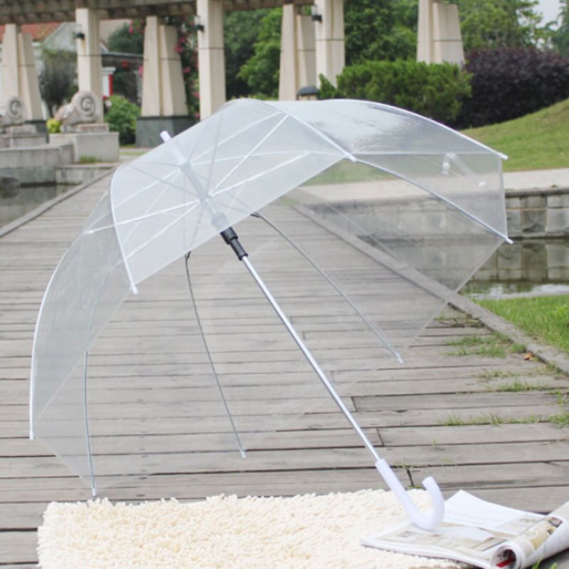 1Pc Boog Paraplu Transparant Paddestoel Vormige Bruiloft Decoratie Party Parasol Clear Sunproof Anti Regen Paraplu Waterdichte