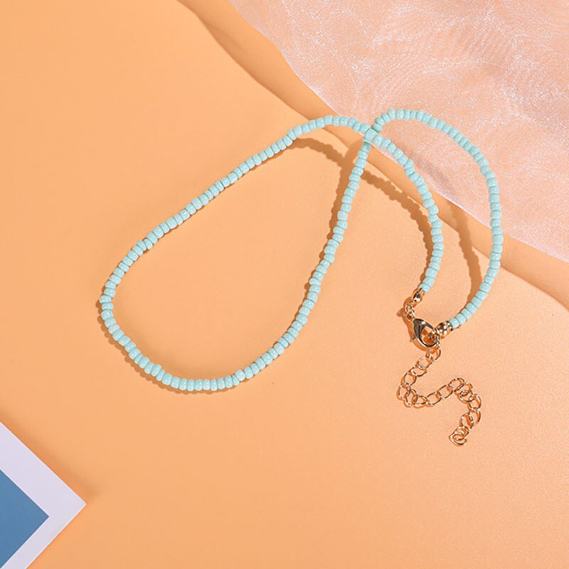 Boho Chic koraliki naszyjnik kobiety moda kolorowy łańcuszek na szyję czeski czarny Choker naszyjniki biżuteria Charms Party prezent 2021: NA187-1