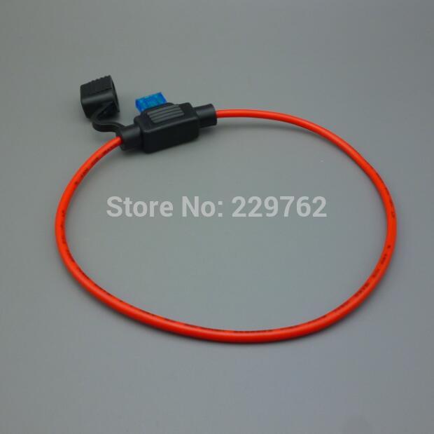 Shhworlsea-portafusibles medio para coche, resistente al agua, impermeable, enchufe de fusible automotriz con cubierta, portafusibles de cuchilla en línea, 1 ud.