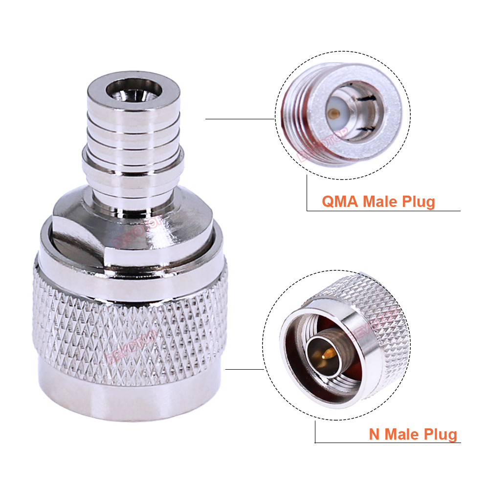 1PCS QMA to N Adapter QMA Female to N Female, QMA Female to N Male,QMA Male to N Female, QMA Male to N Male, RF Coaxial Adaptor: Brown