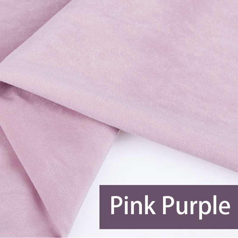 1/3/5M 14 colores tela de terciopelo DIY para coser ropa textil para el hogar funda de almohada sofá cortina decoración fondo terciopelo: 6 yardas / Púrpura