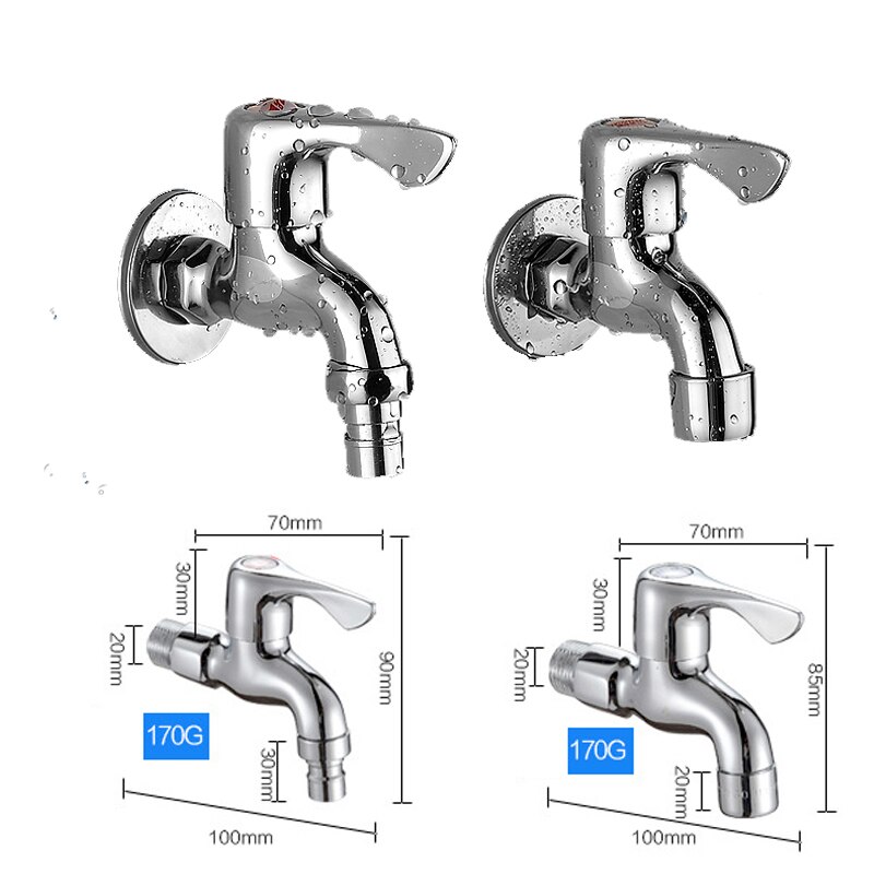 Brass Body Washing Machine faucet Mop Pool Water Tap Wall Mounted