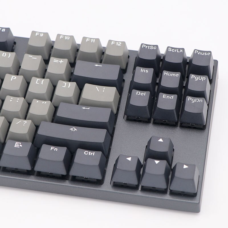 Keypro Light Grey Dolch Doubleshot PBT Keycaps top printed 61/68/84/87/104/122keys for Cherry MX Switches Mechanical Keyboard