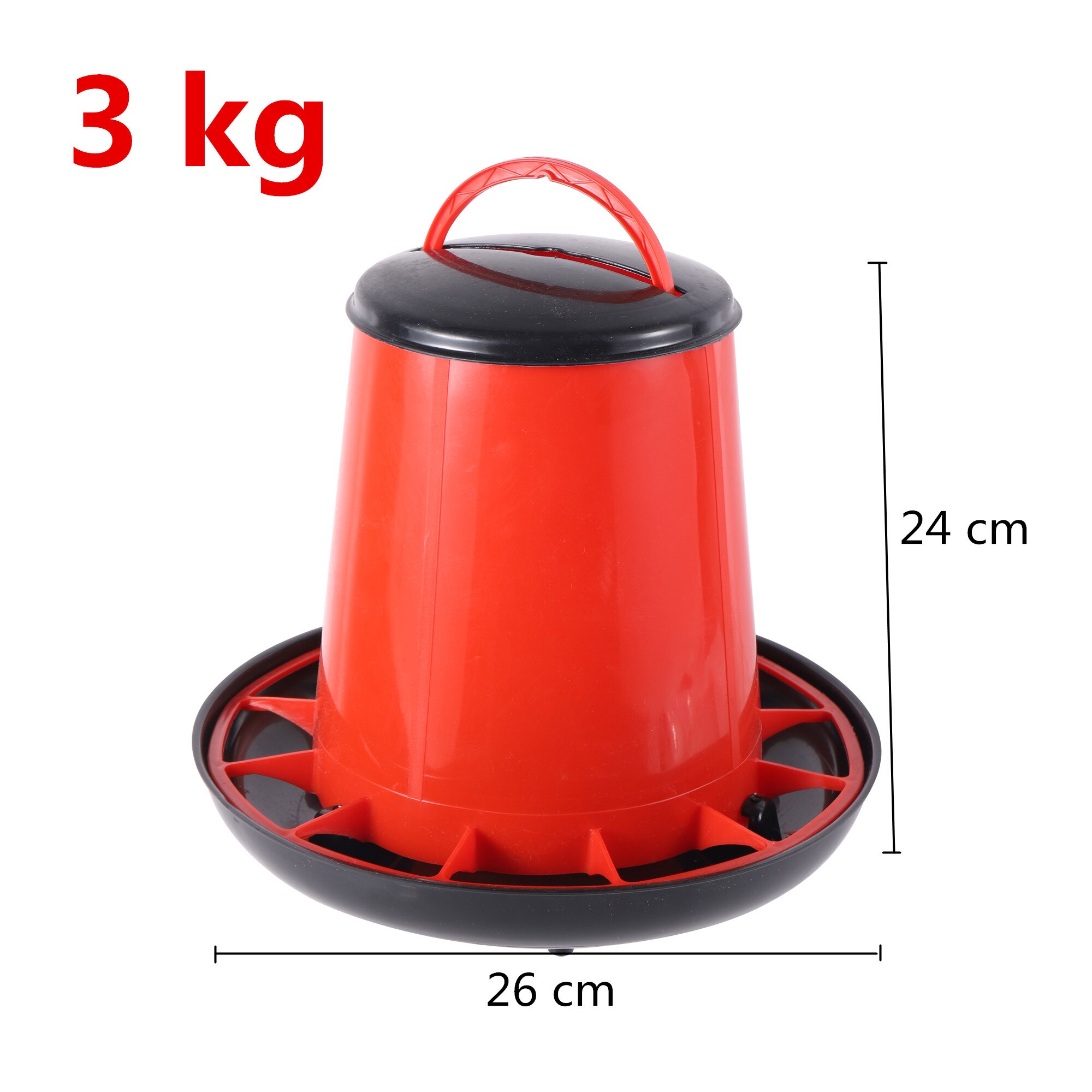 1.5kg/3kg/6kg Chicken Automatic Feeder Quail Pigeon Feeder Chicken Feeding Bucket Poultry Animal Feeding Tools 1Pc: 3 kg