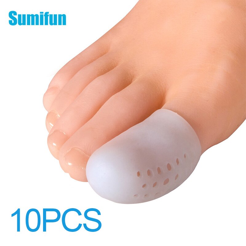 Protège-orteils en Silicone avec trous, 10 pièces, protection des cors du pouce, callosités, ampoules, séparateurs, soins des pieds, D2981
