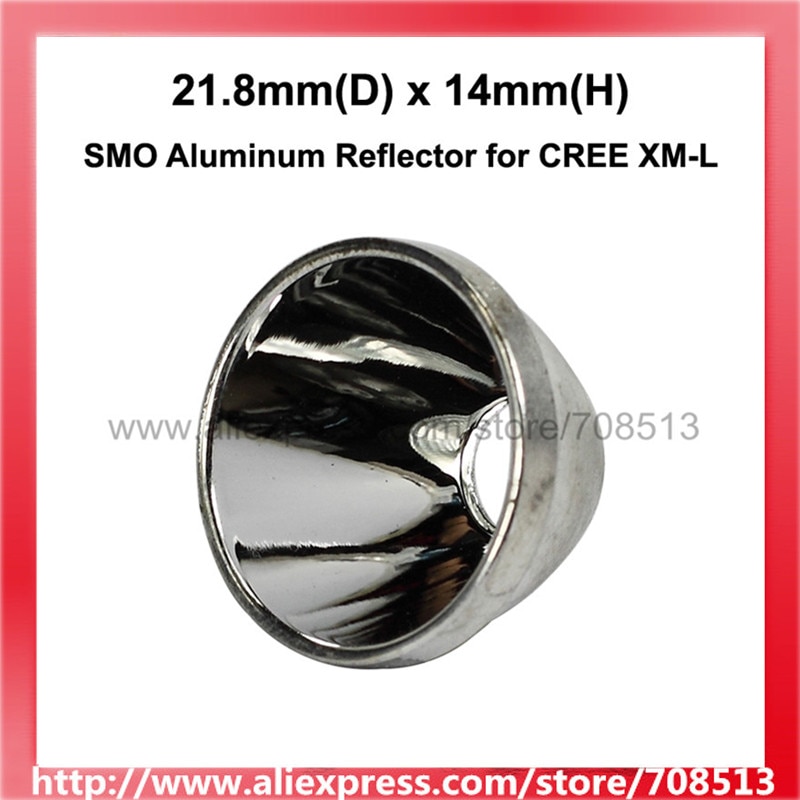 21.8 Mm (D) X 14 Mm (H) Smo Aluminium Reflector Voor Cree Xm-L