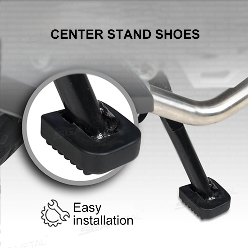 SEAMETAL-almohadilla de reposapiés para motocicleta, almohadilla de goma suave para placa Base de patinete, almohadillas antideslizantes, soporte de Base para motocicleta, pie de extensión