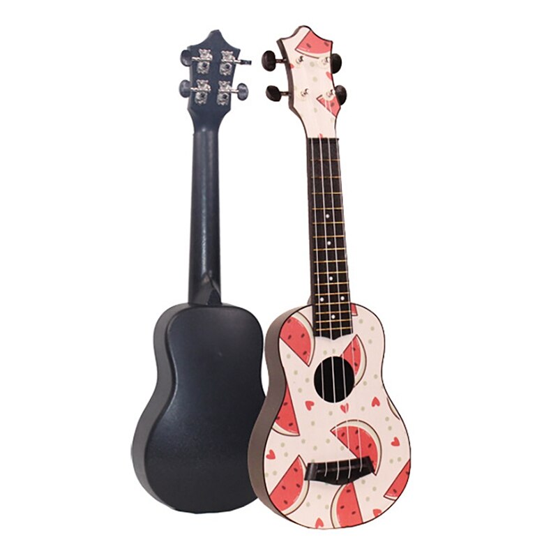 Watermelon-ukelele con patrón de sandía para niños, instrumento Musical para niños, 21 pulgadas, 4 cuerdas