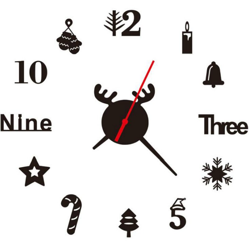 Modern Wall Clock DIY Large Hanging Clock Sticker ... – Grandado