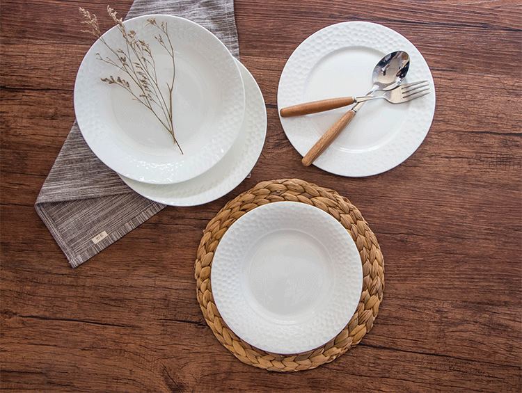 8 Inch, Bone China Diner Plate, Funny 3D Water Designe, Dinner Flatter Plate / Soup Plate / Deep Plate, Wedding Cake Dishes