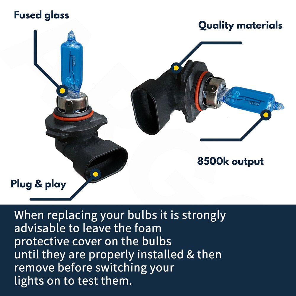 5500k-6000k 12V 100W Bulb 100W Xenon Super White High Main Beam Headlight Bulbs Quartz Car Light Bulb