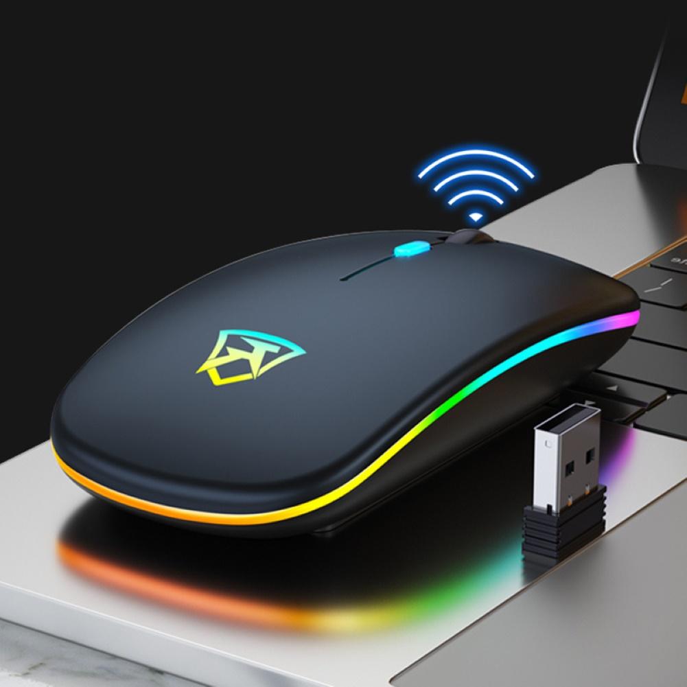 Draadloze 2.4G Ergonomische Mute Oplaadbare Led Backlit Gaming Mouse Voor Pc Laptop Ergonomische Mute Backlight Draadloze Muis Muizen