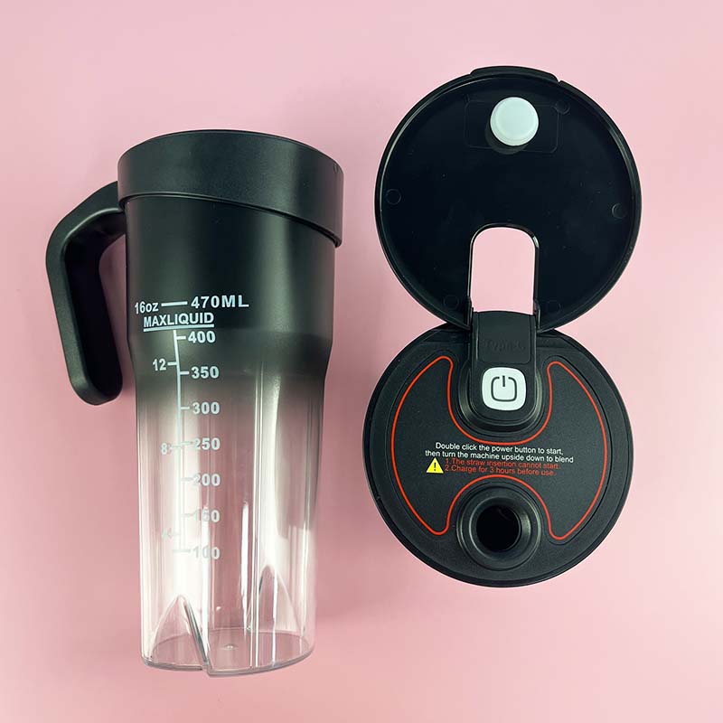 tragbar USB wiederaufladbar Multi-Funktion Mixer Tasse Juicer Pro schüttelt Smoothies 470ML Juicer Flasche mit Stroh