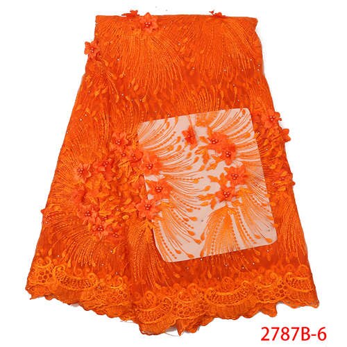 Tissu africain en dentelle, Tulle de , broderie française,: Picture 6
