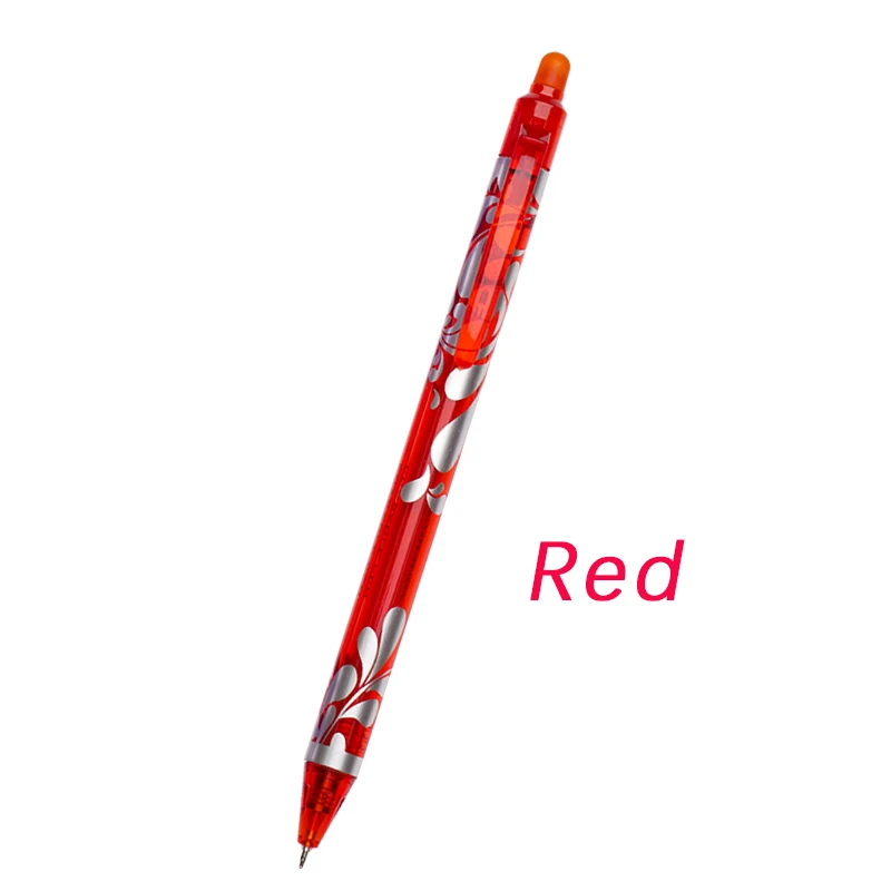 Large Capacity Ink Erasable Pen 6-color Push Gel Pen Set 0.5mm Transparent Colors Pen Office Writing Supplies Kawaii Stationery