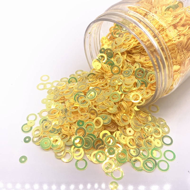 Paillettes multicolores 4-6mm, 15g environ 1200 pièces/paquet, mélange multiple, paillettes colorées, plates, rondes, amples, couture artisanat de mariage, accessoires de vêtement pour femmes: 02