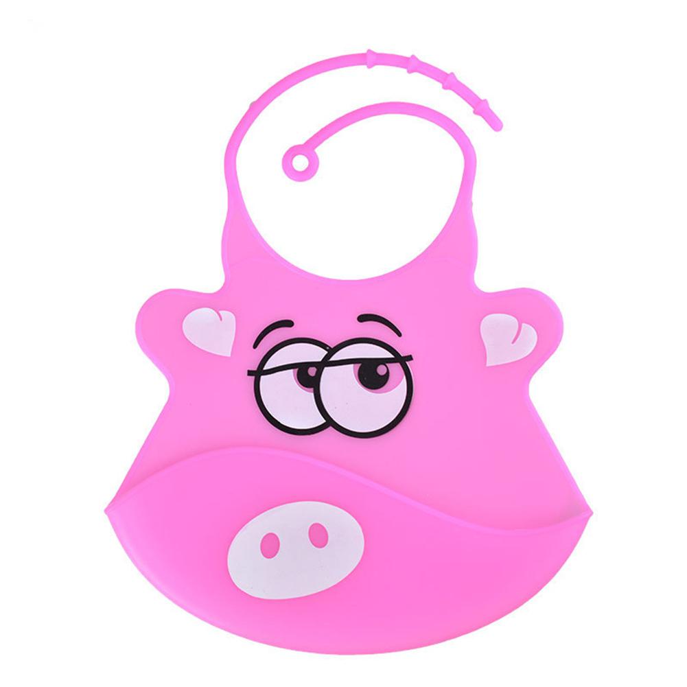 Newborn Waterproof Mouth Pocket Baby Eat Dirty Pad Baby Bib Newborn Waterproof Sippy Pocket: Peach powder