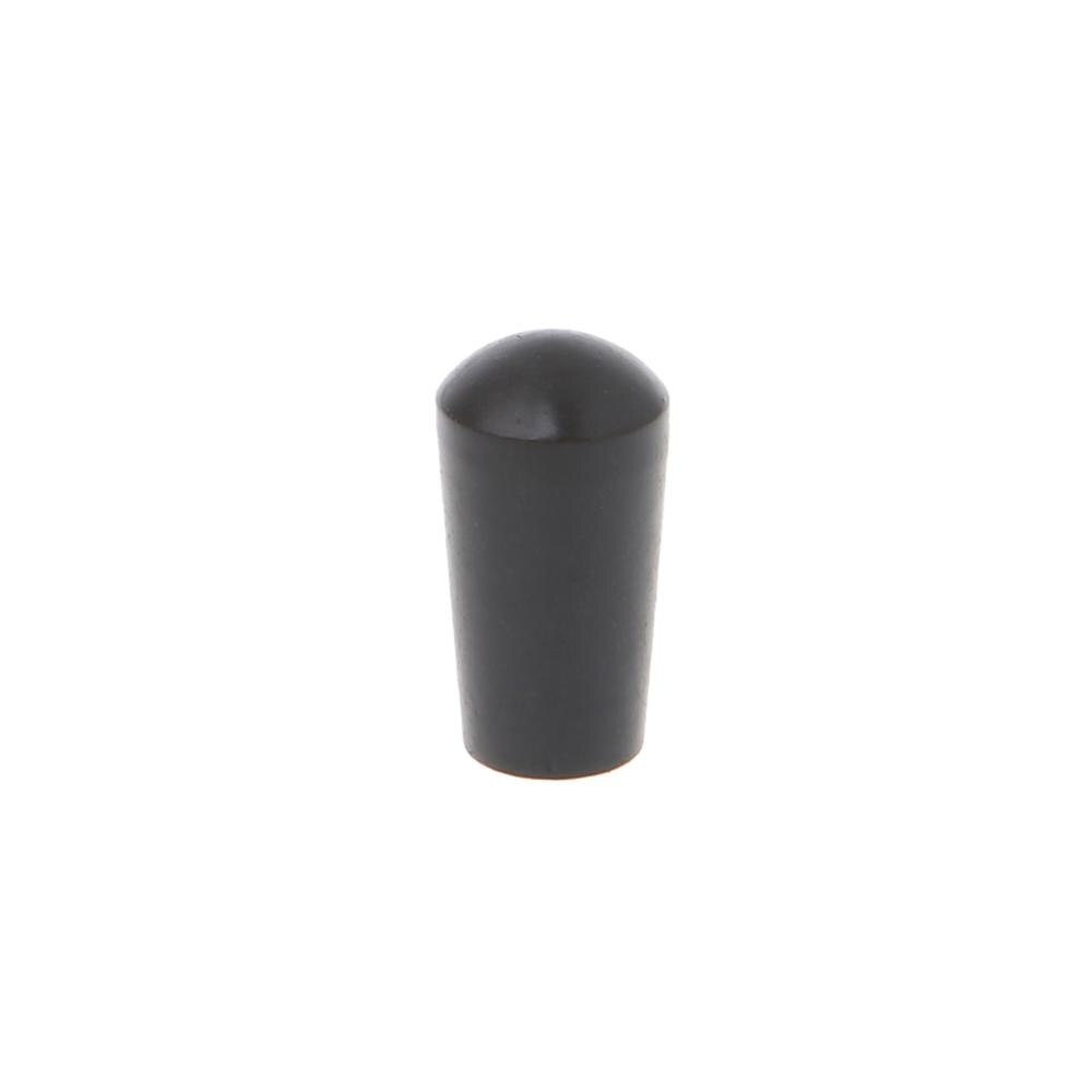 Internal Thread 3.5mm Brass Electric Guitar Toggle Switches Knobs Tip Cap Button: Black