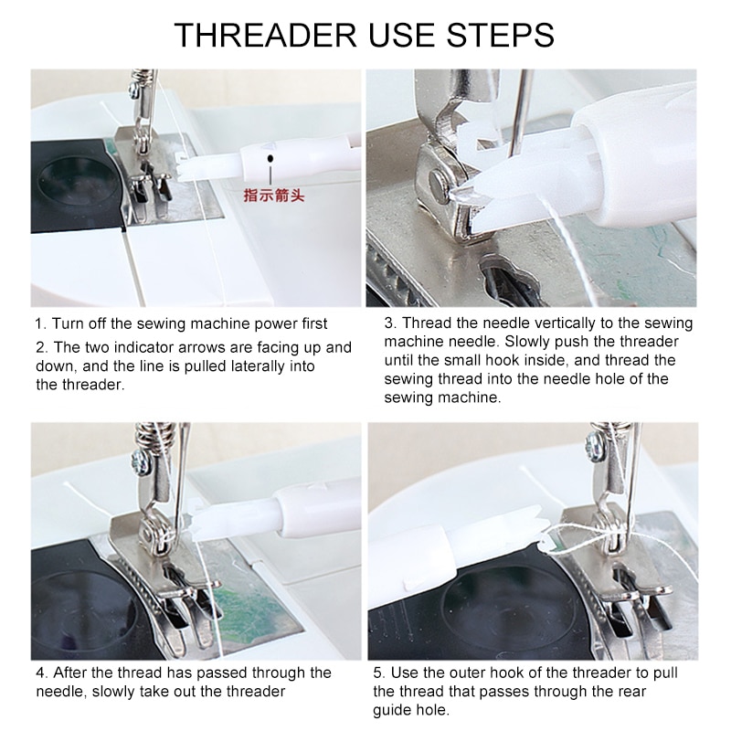 Blue Needle Threader Insertion Sewing Tool Automatic Machine Sewing Needle Device Needle Changer Lead Wire Threader Tool