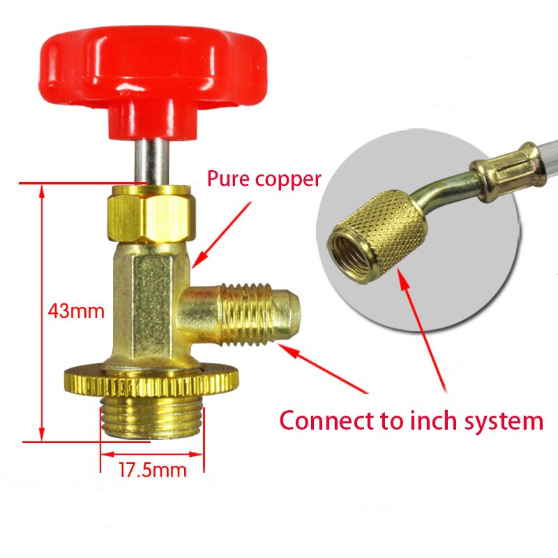 R12 R22 R410 R134A Air conditioning liquid filling safety valve open valve bottle opener refrigerant special fluoride tool