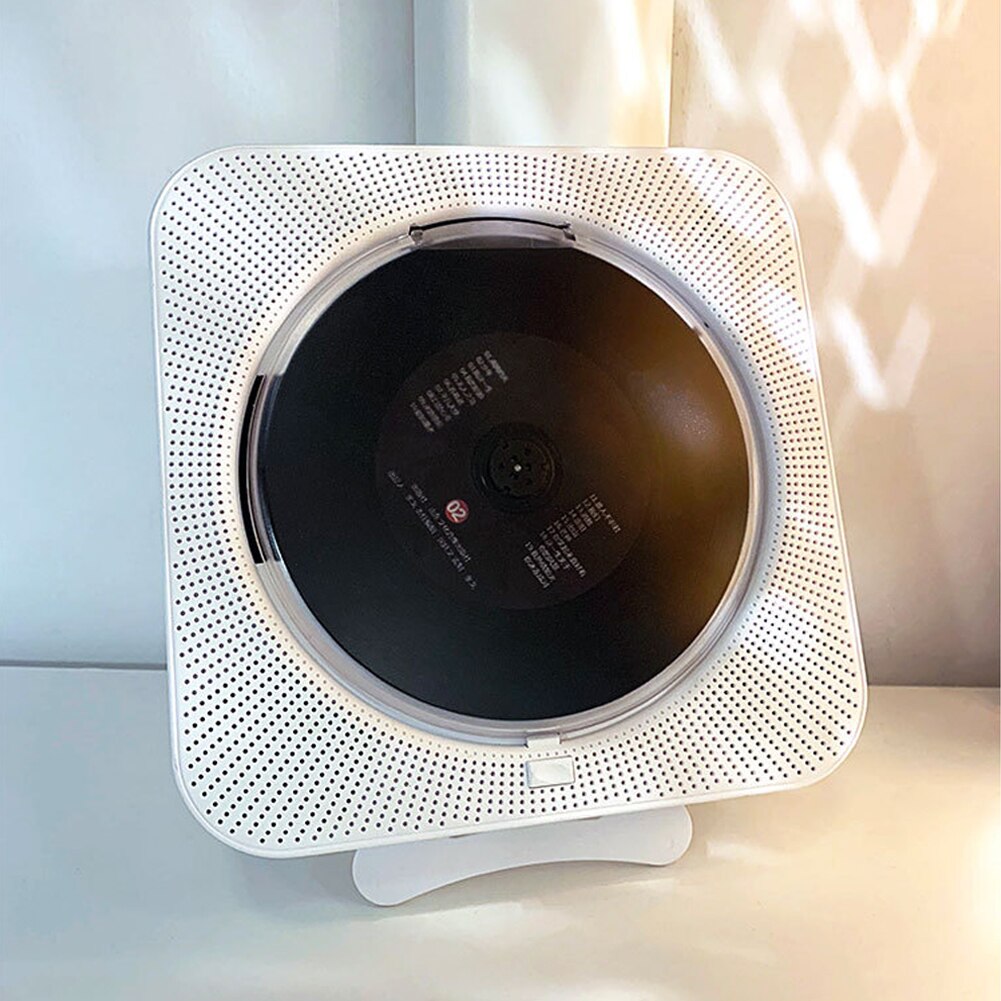 Music Wall Mounted Bluetooth CD Player Wireless Portable LED Screen MP3 Remote Control USB TF HIFI Multimedia Home FM Radio