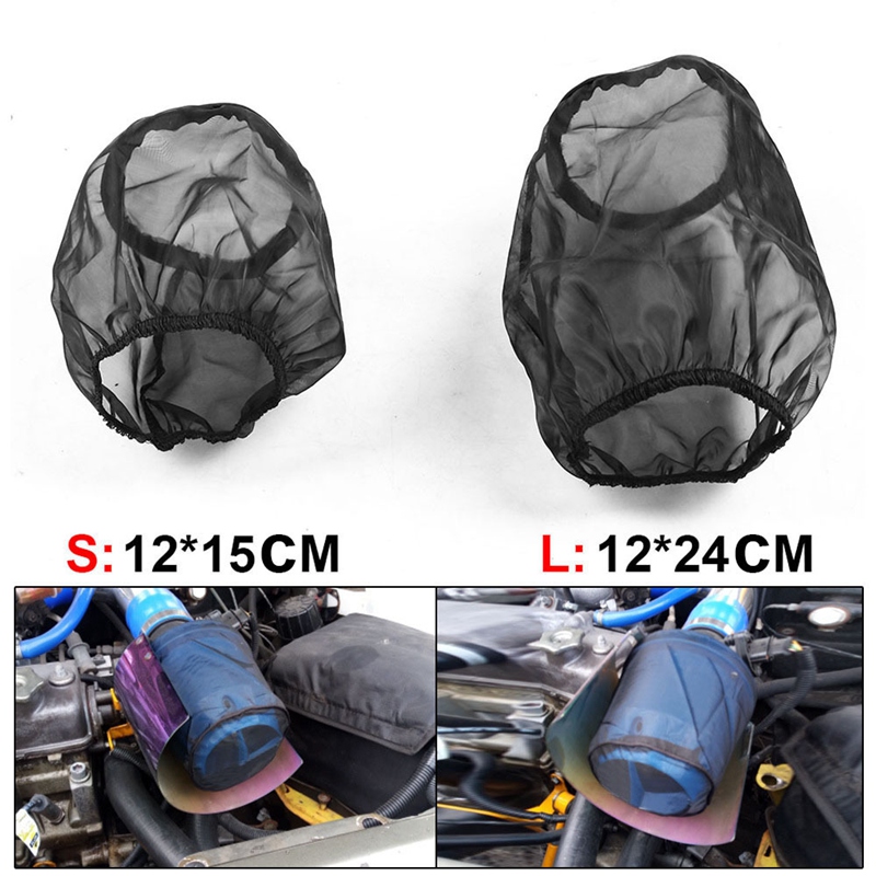 Universal Car Cone Air Filter Protective Cover Waterproof Oilproof Dustproof for High Flow Air Intake Filters: 24x12cm 