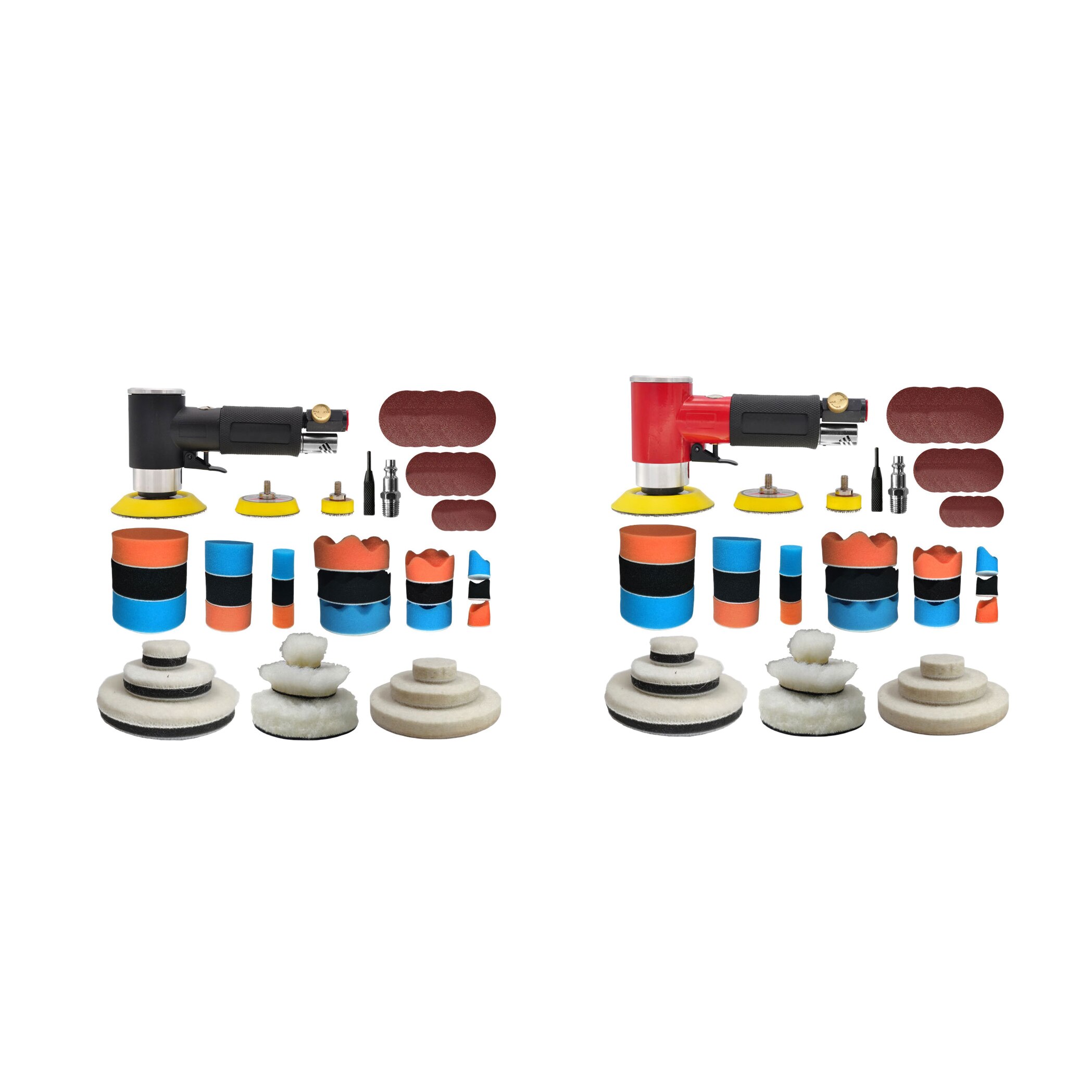 48Pcs Air Sander Mini Pneumatic 1/2/3inch Grinding Machine Set for Car