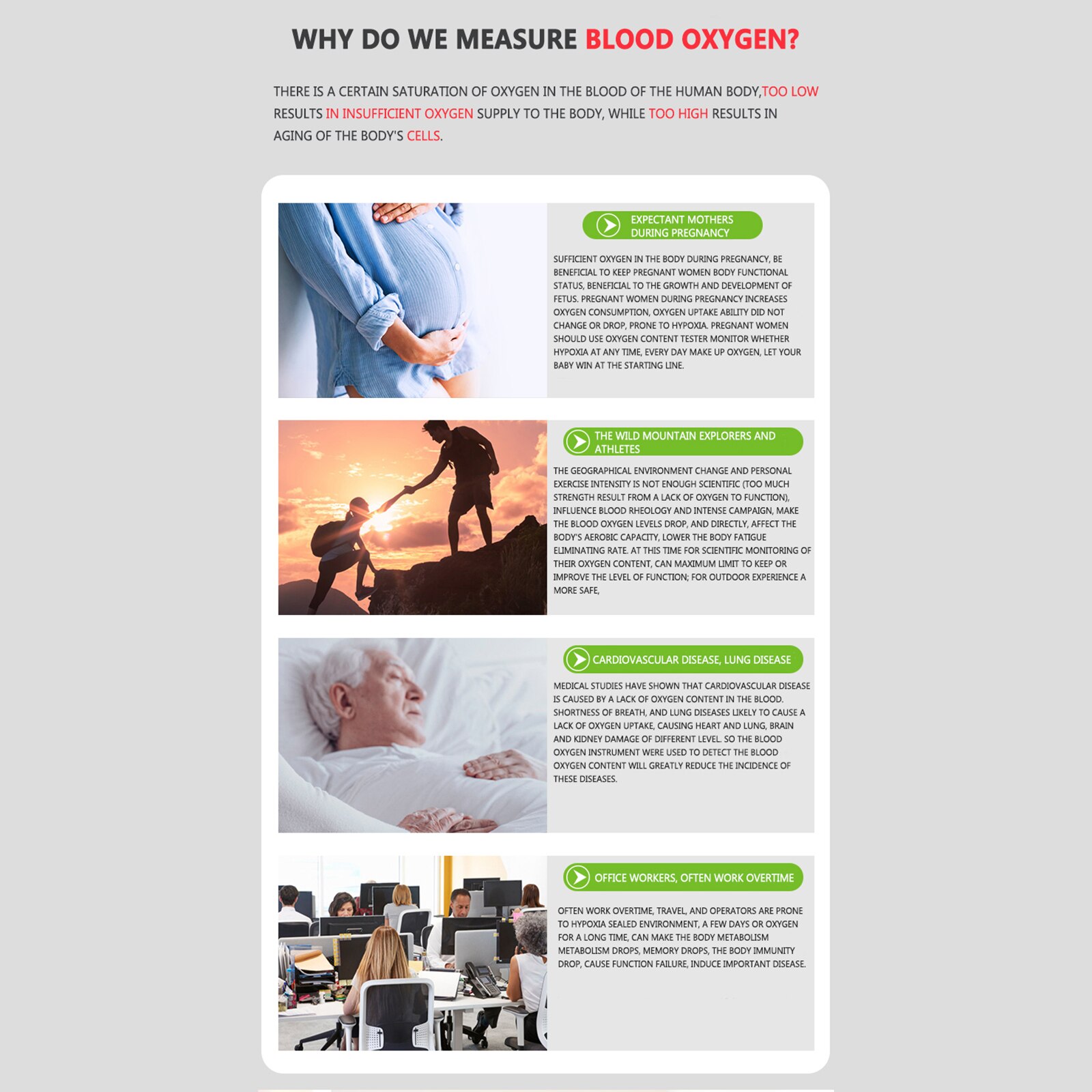 Fingertip Pulse Oximeter OLED Display Blood Oxygen Saturation &amp; Pulse Rate Monitor Fingertip SpO2 Measurement Meter with Lanyard