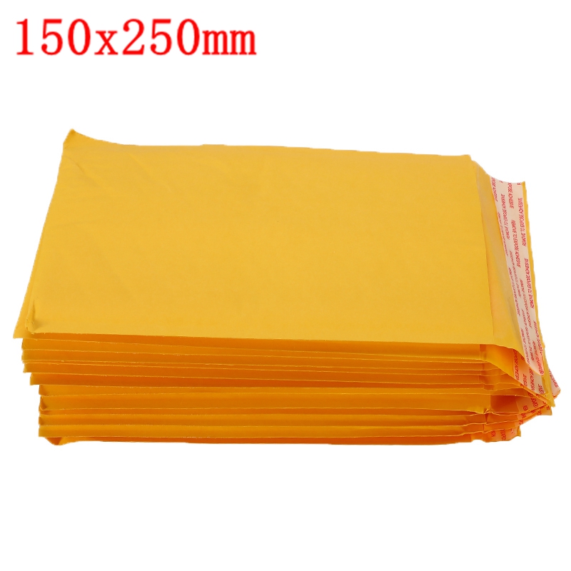 50 PCS/Lot Kraft Paper Bubble Envelopes Bags Mailers Padded Envelope With Bubble Mailing Bag: 150x250mm