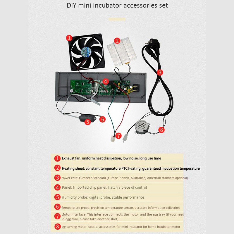 Ei Incubator Controller Set Incubator Onderdelen Controller Accessoires Voor Broedeieren Kip Eend Gans (Eu Plug)