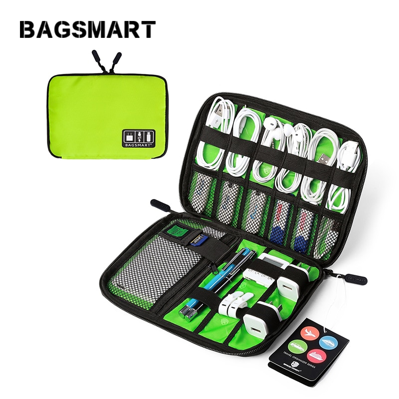 Bagsmart Reizen Elektronische Accessoires Organizer Tassen Voor Digitale Apparaten Nylon Zakken Voor Oortelefoon Datalijn Sd-kaart USB Kabel