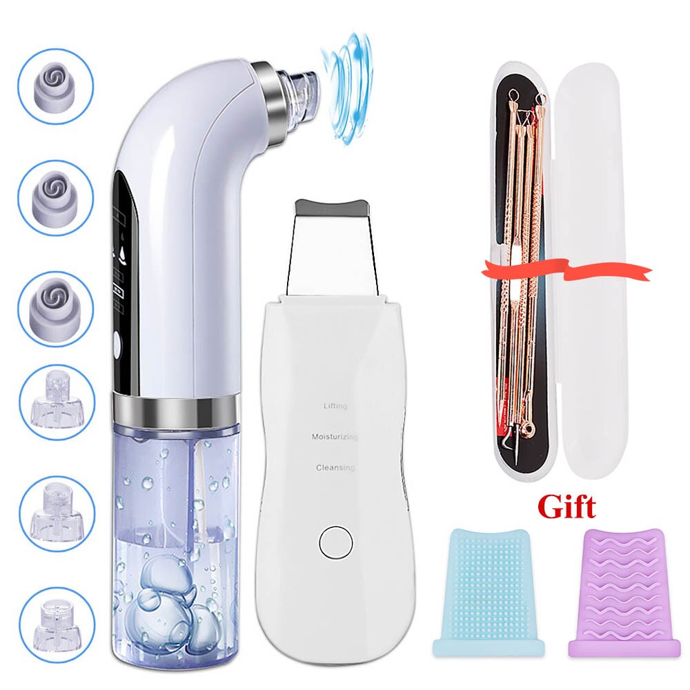 Rechargeable Skin Scrubber Bubble Blackhead Remover Pore Acne Pimple Removal Vacuum Suction Facial Beauty Products Skincare Tool