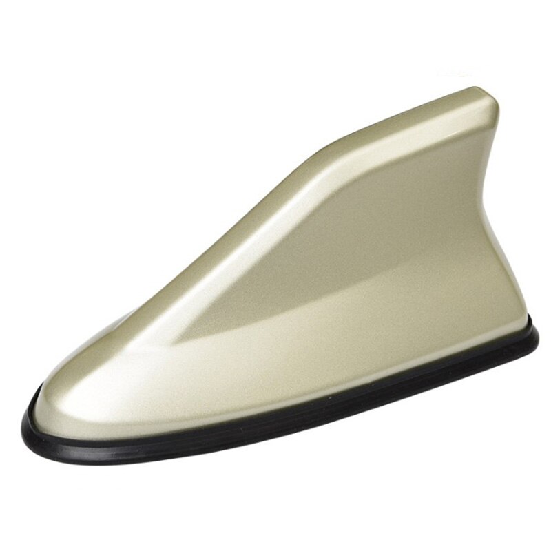 Car shark fin antenna second-generation antenna tail modification special with signal radio antenna decor free punch Auto parts: gold