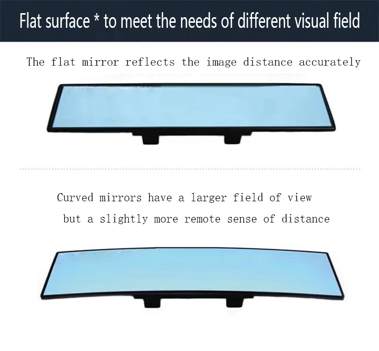 HD Car Rear View Mirror Wide-angle Panoramic Rearview Mirror Auto Reverse Back Parking Reference Rear Mirrors 30/27cm Universal